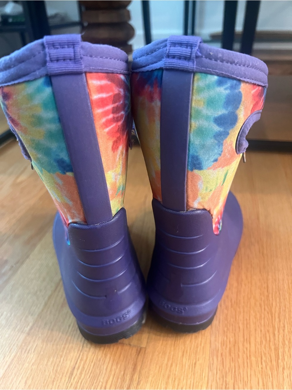 Bogs Kids Purple Tie-Dye Rain & snow Boots - Picture 3 of 5